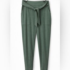 Leith Olive Green Tie-Front Pants Slacks Women’s Medium Viscose & Nylon